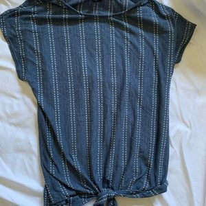 W5 anthro blue and white womens  top.